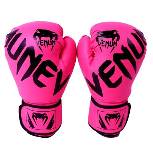 RYNDEX Boxhandschuhe Damen und Herren, Kickbox Handschuhe, Geeignet für Boxen Kickboxen Gemischte Kampfsportarten, Stabilität(Pink,Adult)