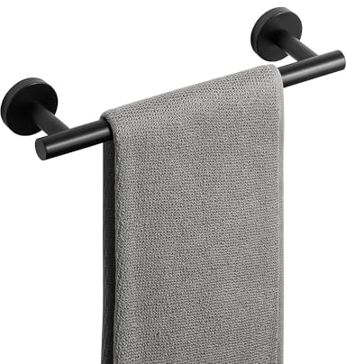 SAYAYO Handtuchhalter Schwarz 30CM Handtuchstange Gästehandtuchhalter Wandmontage Edelstahl Handtuchring Badetuchhalter für Badezimmer und Küche