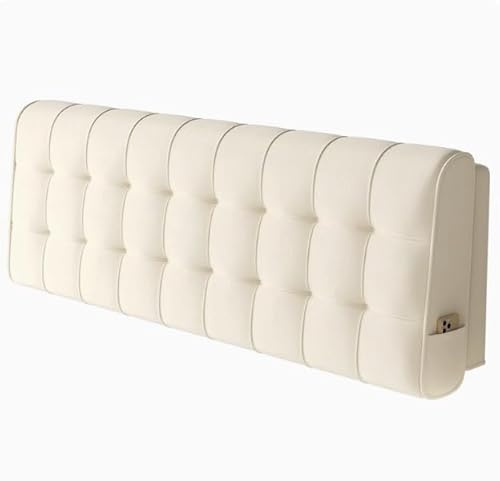 OMESDA Bedside Bed Backrest Cushion, Headboard Wall Pillow Lumbar Pad, Upholstered Reading Pillow for Home Bedroom, Lumbar Support(190x60x10cm)