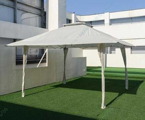 GOPLUS Tonnelle de JardinExterieur Pliante 4x4 M,Pergola Jardin 260/270/280 CMavec Sac Transport Portable, 8 Piquets, 4 Cordes de Vent, Pliable, Tente pour Événements