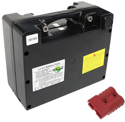 WILLQ Batería para Silla Ruedas eléctrica 24V 12Ah 15Ah 18Ah 20Ah batería de Litio Recargable Gran Capacidad para Kit Motor Silla Ruedas eléctrica 50W a 500W con Conector Anderson