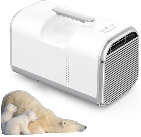 Condizionatore portatile da 4500 BTU per tende. Telecomando, raffreddamento, deumidificazione, ventilatore e design compatto per dormire. per camper, camion