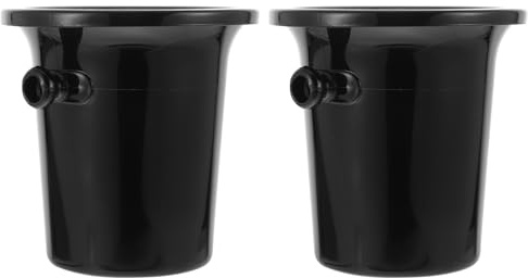 WEKADRIN 2piezas Cubos Escupidera Dobles con Asa Plástico Negro Barriles Multifunción para Degustación y Enfriamiento De Vino Accesorios para Catas y Fiestas