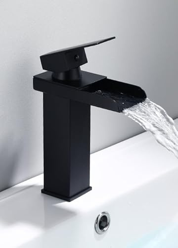 YCVAWEOD Cuenca de encimera, Lavabo, Grifo, gabinete de baño, Grifo de un Solo Orificio para el Inodoro, Lado Ancho y Modelo bajo LWX