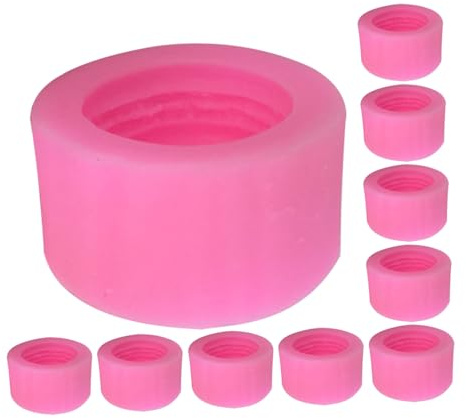 TOPBATHY 10pcs Food-Grade Silicone Macaron Baking Mold for DIY Soap Candle Wax Melts Handmade Christmas Cake Decorating Flexible Non-deformable Bakeware