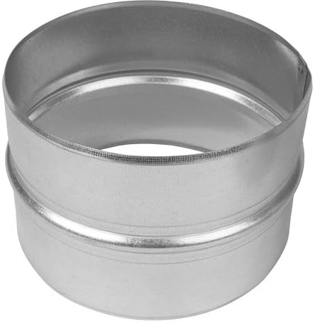 Repa Market Connettore per tubo di ventilazione 125mm - Acciaio zincato tubo di ventilazione rotondo, condizionatore d'aria, adattatore tubo di scarico - Collegamento interno, esterno, tubo a spirale