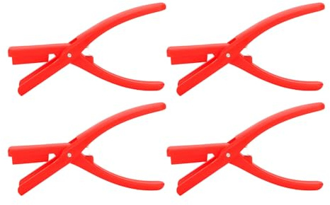 Yctze Lot de 4 éplucheurs d'écrevisses et éplucheur Manuel de Crevettes – Décortiqueur de Fruits de Mer Essentiel pour la Maison et le Restaurant, Design de Protection des Ongles, Portable et (rouge)