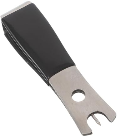 Toyvian Alicates para Cortar Sedal de Pesca de Acero Inoxidable, Cortador de Línea Compacto con Mango Antideslizante, Herramienta Multifuncional para Pesca en Agua Dulce y Salada, Negro