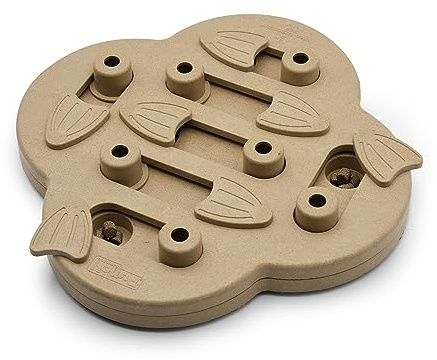 Outward Hound Nina Ottosson Dog Hide N' Slide - Interaktives Hundespielzeug für Leckerlis - Hellbraun