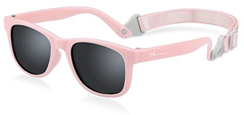 NACUWA Baby Sunglasses - 100% UV Proof Sunglasses for Baby, Toddler, Kids - Ages 0-2 Years - Case and Pouch included