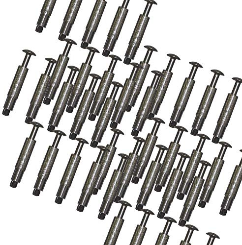 PisciHogar Tornillo de Anclaje para Lona, cobertor de Piscina. 100% INOX (Acero-Aluminio) y escamoteable MONOBLOC. Pack de: (40 Uds)