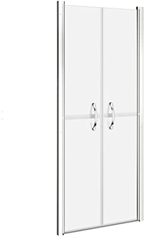 vidaXL Duschtür Nischentür Pendeltür Schwenktür Duschabtrennung Dusche Duschwand Duschkabine Glastür Badezimmer Alurahmen Matt ESG 91x190cm