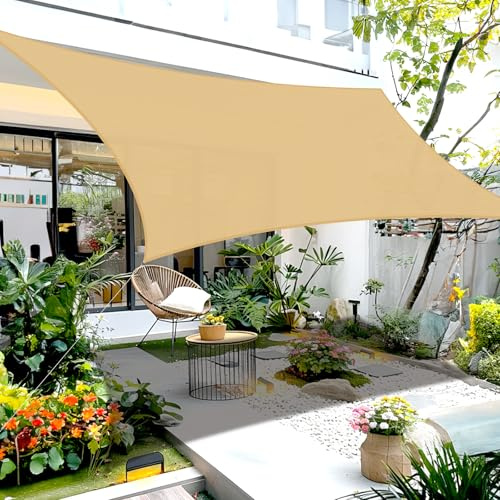 Cool Area Toldo Vela Transpirable Cuadrado 3x3m, Arena