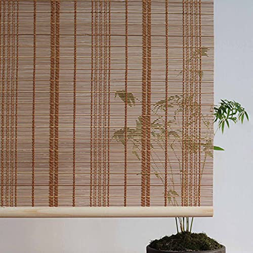 JLXJ Store Enrouleur Gazebo de Pergola Stores Enrouleurs en Bambou, Dehors 60% Coupure Électrique Style Japonais Stores de Confidentialité avec Crochet, 95cm/115cm/135cm/155cm de Large
