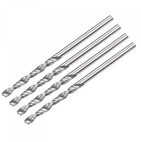 sourcing map Solid Carbide Drill Bits, 2mm C2/K20 Tungsten Carbide Jobber Drill Bits Straight Shank Drilling Tool for Stainless Steel Aluminum Iron Metal Plastic 4pcs