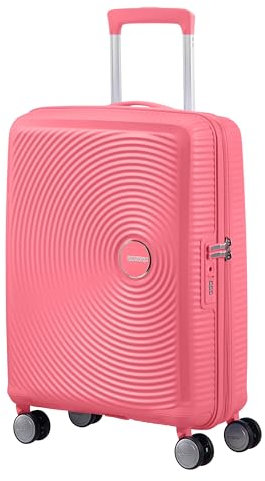 American Tourister Soundbox - Spinner S Erweiterbar Handgepäck, 55 cm, 35.5/41 L, Rosa (Sun Kissed Coral)