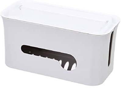 BONOOL Multifunktionaler Organizer, Power-Board-Draht-Aufbewahrungsbox, staubdichte Management-Ladebuchse, Kabelbox (Farbe: Grau)