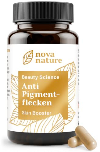 Nova Nature Anti Pigmentflecken Gesicht Kapseln - 60 Stück | Mit Lutein, Resveratrol und Pinienrindenextrakt