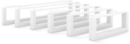 HEVVA 2er-Set Möbelfüße - Graz - Höhe 10 cm (Tiefe 20 cm, Weiß) | Möbelkufen, Möbelbeine, Waschtischunterschrankfüße, Standfüße, Design-Möbelfüße, Möbelfüße für Waschbeckenunterschrank