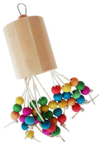 VANZACK Papagei Spielzeug Aus Holz Kauspielzeug Für Vögel Bunte Beißschnur Unterhaltsames Spielzeug Für Graupapageien Und Sittiche Für Vogelkäfige Und Spielzeit