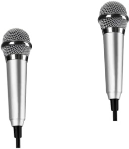 Toyvian 2stücke Mini Karaoke Kondensator Mikrofon Für Handy Und Computer Tragbares Leichtes Mikrofon Für Gesang Und Sprachaufnahmen Zufällige Farben