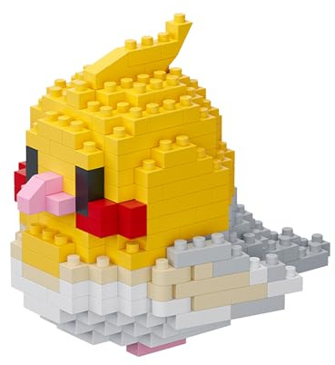NOOLY Pappagallo Micro Mattoni da Costruzione Kit Uccello Thmed Blocchi Set Decorazione per Casa e Ufficio WKLJM-01 249 Pezzi (Giallo e Bianco)