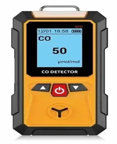Detector de Gases, Detector de monóxido de Carbono de 0 a 2000 ppm (μmol/Mol), Monitor de CO portátil con alarmas sonoras y visuales y Pantalla LCD for el hogar