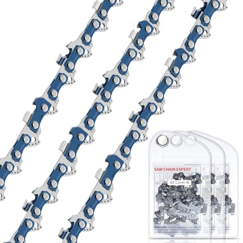 ROELLY Catena Motosega da 3×25 cm ,3/8LP Catene per Motosega Elettrica da 1,1 mm 40TG a Gioco Ridotto, Affila Catena Motosega,Applicabile con Einhell GR-LC 18/25 Li Makita DUC254Z Oregon