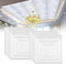 WUDLEP 24 Pack Drop Ceiling Tiles, 24 x 24in White Preimum PVC Glue Up Ceiling Panel, Waterproof, Washable and Fire-Rated - Reusable - Peel and Stick to Prevent Breakage Cover 96 Sq Ft