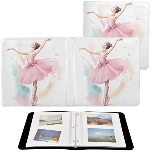 JUMBEAR Álbum de fotos grande autoadhesivo con 20 páginas, álbum de recortes, álbum de recortes para bodas, familia, bebés, vacaciones, niñas, baile, ballet