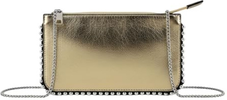 MODELISA - Bolso Bandolera Cadena Hombro Estilo Casual Mujer (Dorado)