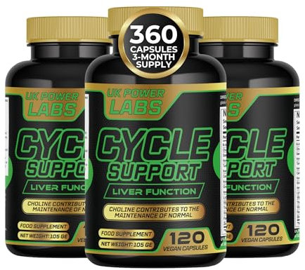 Liver Support Supplements - Cycle Support Liver Cleanse Detox and Repair - Choline Supplement - PCT Blood Pressure Supplement - 120 Capsules (3)