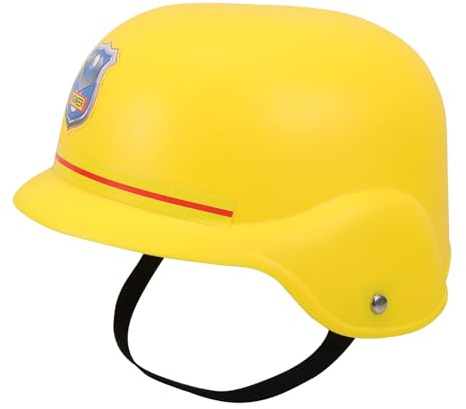 POPETPOP Kinder Bauhelme Spielzeuge Gelber Kunststoff Bauhelm Für Kinder Rollenspiel Baustellenhut Für Garten Und Spielzimmer