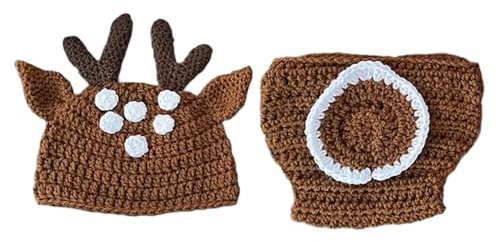 Baby Photo Clothes Boy Girl Knitted Hat Romper Outfit Newborns Photography Props Costume Clothing Infant Supply Family Gathering Baby Outfit