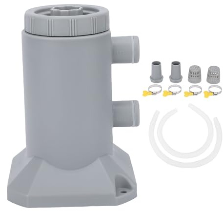 Pssopp Pompe de Filtre à Piscine, Pompe de Filtre à Piscine à Faible Bruit pour Petits Radeaux Anneaux de Natation Améliorant la Filtration de la Circulation (Prise UE 230V)