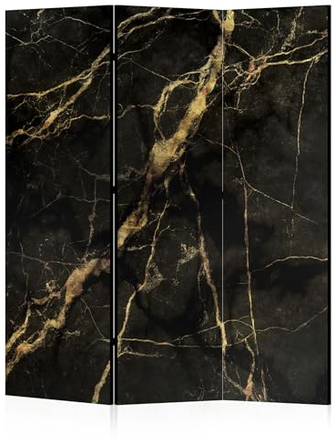 LUMASOUL Biombo Separador de Ambientes Doble Cara - Mármol Motivo - Biombos Separadores de 3 Paneles - Biombos Decorativos para Divisor Ambientes - Glamuroso 135x172 cm
