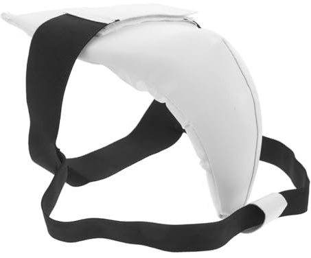 Cabilock Adjustable Ventilated Groin Protector Cup for Men Mma Boxing Kickboxing Karate Training Guard with Breathable Soft and Wide Elastic Bands for Comfortable Sparring