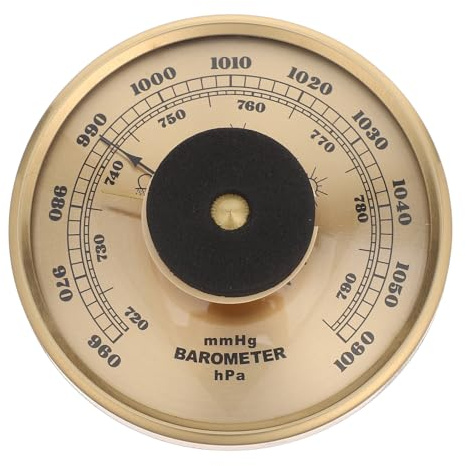 Toddmomy Station Météo Analogique Baromètre Extérieur avec Thermomètre et Hygromètre Précision Professionnelle Affichage Clair pour Bureau et Maison Design Compact et Multifonctionnel
