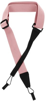 Baluue Cinturón Elegante para Ukelele Rosa sin Perforaciones, Práctico y Duradero, Material de Microfibra y Algodón, Adecuado para Llevar Cómodamente el Instrumento