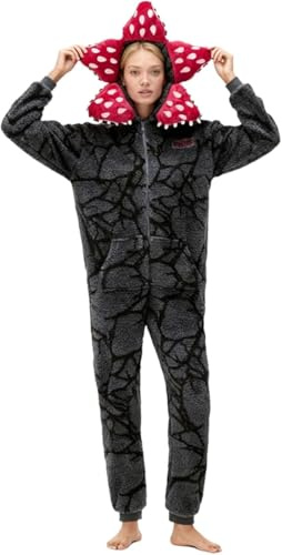 HshDUti Combinaison Demogorgon unisexe Demogorgon à manches longues Pyjama une pièce à capuche en flanelle polaire pour adultes, Adulte, S