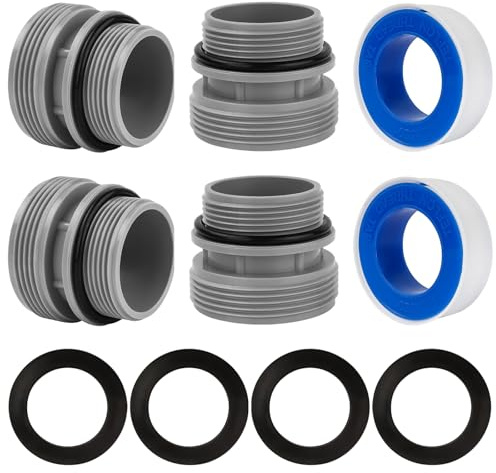 4 Piezas Adaptador Manguera Piscina, 4560 Conector Manguera Piscina 40 mm a 1 1/2 Pulgadas, Kit Conector Piscina, Compatible con Bombas de Filtro Intex Coleman