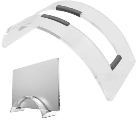 Supporto da scrivania per laptop, 24,9 x 11 x 10 cm, supporto di | posizionamento per netbook in acrilico, piattaforma minimalista per tablet di alta qualità, per organizzare la stazione di la