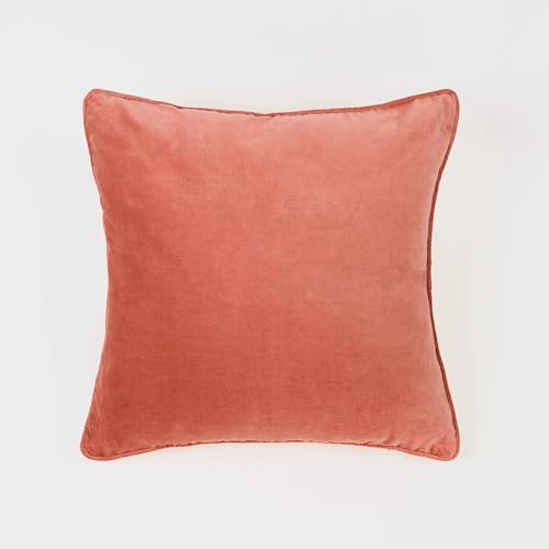 TRAMAS+ Cojin 45x45 cm - Relleno + Funda - Cojín para sofá - Cojín Decorativo para Sala de Estar, Dormitorio - Terciopelo, Caldera