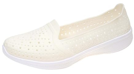 Ballerinas Women's Flat Sandals, Loafer Slippers, Low Shoes, Soft Platform, Lightweight Cut-Outs, Breathable, Comfortable, Slip-On Summer Shoes for Outdoor, Holiday, Leisure & Everyday Use