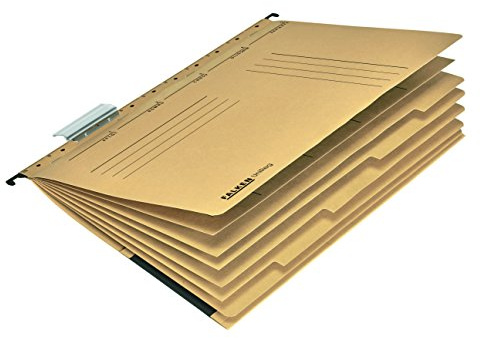 FALKEN Projekthefter Recycling DIN A4 kaufmännische Heftung braun | Made in Germany 6 Trennblätter 5 Heftungen Innentasche Personalhefter Blauer Engel Personalakte Personalmappe