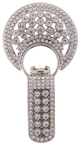 perfk Vintage Strass Schnalle Verschluss, Silber Entenschnabel, Dufflecoat Verschluss, für Kleidung