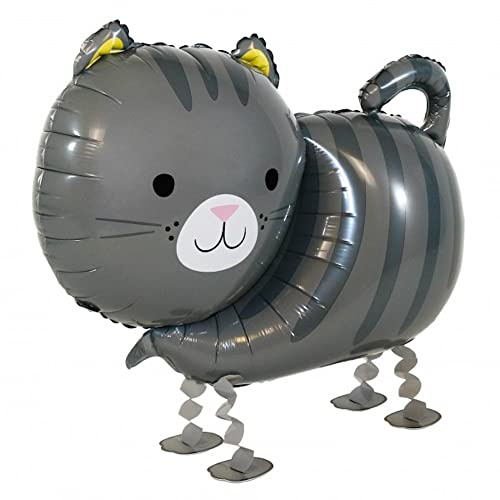 Amscan 9907273 - Walking Balloon Folienballon Buddies Hut, 52 x 75 cm, Grau