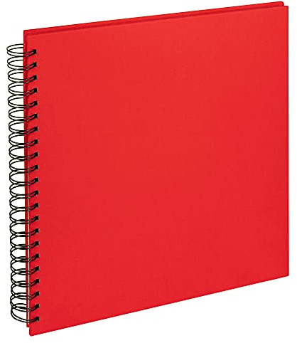 walther design Fotoalbum rot 30 x 30 cm Spiralalbum Leinen, Cloth SA-510-R