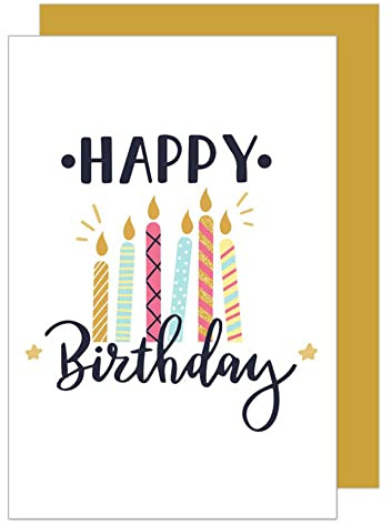 Edition Seidel Premium Geburtstagskarte mit Umschlag. Glückwunschkarte Grusskarte Billet Geburtstag Happy Birthday Mann Frau einzelne eine Sprüche Karte (G3088 SW022)