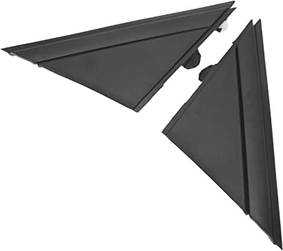 Qiilu Specchietto Retrovisore Triangolo Piastra Trim, Specchio Porta Bandiera Copertura 1SH17KX7AA Specchietto Retrovisore Sinistro Destro Triangolo Piastra Trim Sostituzione per Fiat 500(Nero Opaco)